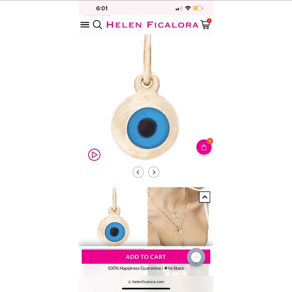 Dainty evil eye 🧿 charm